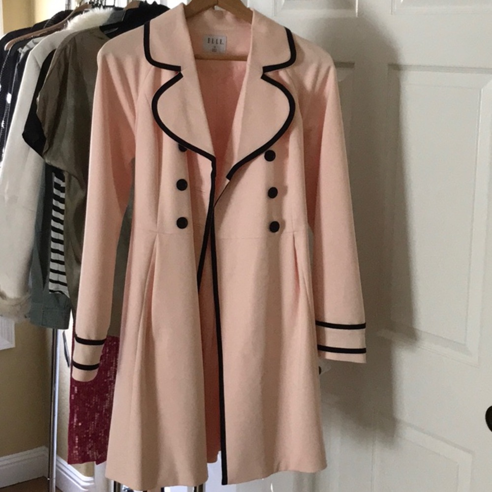 Dress coat - Pink with black accents